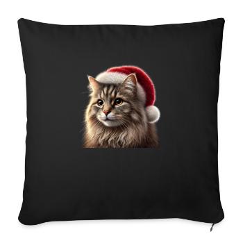 Christmas Cat - Sofakissenbezug 45 x 45 cm - Schwarz - Vorne