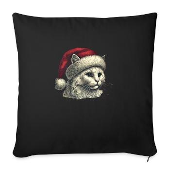 Christmas Cat - Sofakissenbezug 45 x 45 cm - Schwarz - Vorne
