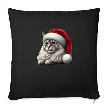 Christmas Cat - Sofakissenbezug 45 x 45 cm - Schwarz - Vorne