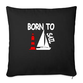 Sail - Sofa pillowcase 17,3'' x 17,3'' (45 x 45 cm) - black - Front