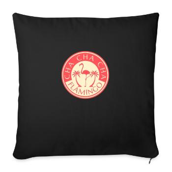 flamingo - Sofa pillowcase 17,3'' x 17,3'' (45 x 45 cm) - black - Front