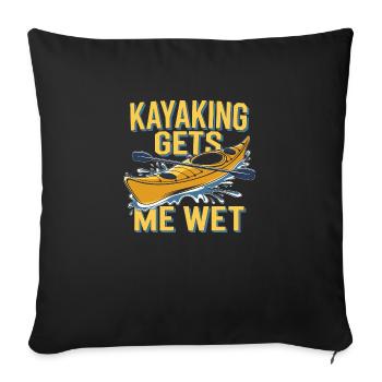 Funny water sports saying - Sofa pillowcase 17,3'' x 17,3'' (45 x 45 cm) - black - Front