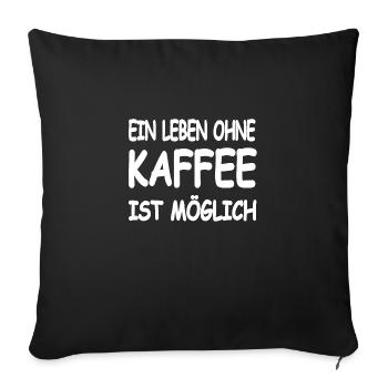 Kaffee - Sofakissenbezug 45 x 45 cm - Schwarz - Vorne