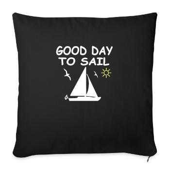 Sail - Sofa pillowcase 17,3'' x 17,3'' (45 x 45 cm) - black - Front