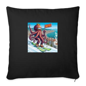 2 FEVRIER 1733138974103 - Housse de coussin décorative 45 x 45 cm - noir - Devant