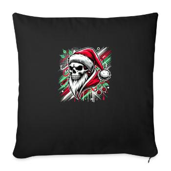 Merry Christmas Skull - Sofa pillowcase 17,3'' x 17,3'' (45 x 45 cm) - black - Front