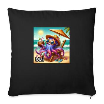 MAI - Housse de coussin décorative 45 x 45 cm - noir - Devant
