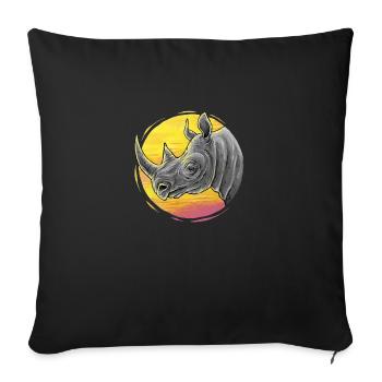 Rhino - Sofa pillowcase 17,3'' x 17,3'' (45 x 45 cm) - black - Front