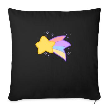 Shooting Star - Sofakissenbezug 45 x 45 cm - Schwarz - Vorne