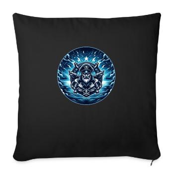 Captain in the Storm Logo - Sofa pillowcase 17,3'' x 17,3'' (45 x 45 cm) - black - Front