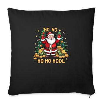 Je le fais pour le Ho Ho HODL BTC - Housse de coussin décorative 45 x 45 cm - noir - Devant