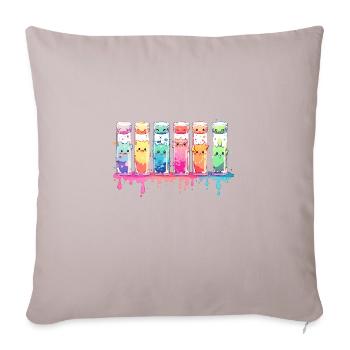 Drôle de chimie science chimiste tubes à essai - Housse de coussin décorative 45 x 45 cm - taupe clair - Devant