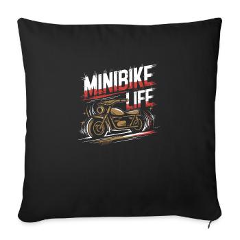 La vie sur deux petites roues - Housse de coussin décorative 45 x 45 cm - noir - Devant