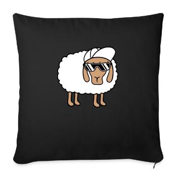 Cool Sheep Lunettes de soleil Cappy Cap Summer Fun - Housse de coussin décorative 45 x 45 cm - noir - Devant