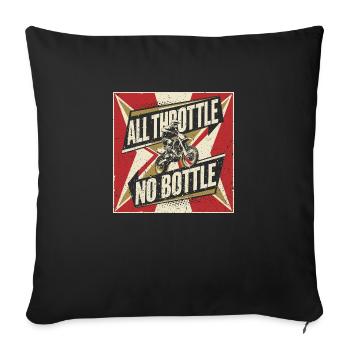 For motocross fans: Only speed counts - Sofa pillowcase 17,3'' x 17,3'' (45 x 45 cm) - black - Front
