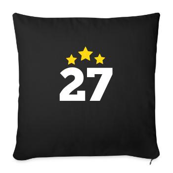 27 Year Star - 27th Anniversary Gift - Sofa pillowcase 17,3'' x 17,3'' (45 x 45 cm) - black - Front