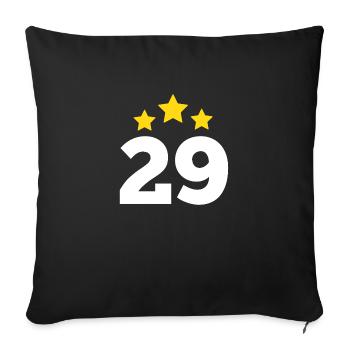 29 Years Star - 29th Anniversary Gift - Sofa pillowcase 17,3'' x 17,3'' (45 x 45 cm) - black - Front