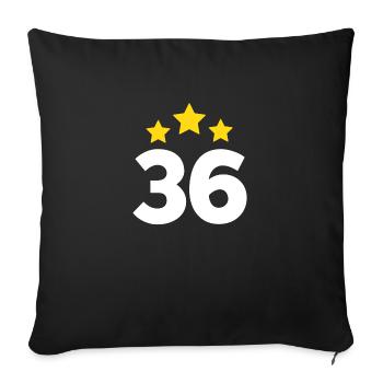 36 Years Star - 36th Anniversary Gift - Sofa pillowcase 17,3'' x 17,3'' (45 x 45 cm) - black - Front