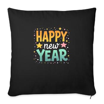 Happy New Year Halloween Design for Ladies - Sofa pillowcase 17,3'' x 17,3'' (45 x 45 cm) - black - Front