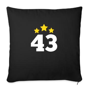43 Years Star - 43rd Anniversary Gift - Sofa pillowcase 17,3'' x 17,3'' (45 x 45 cm) - black - Front
