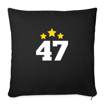 47 Years Star - 47th Anniversary Gift - Sofa pillowcase 17,3'' x 17,3'' (45 x 45 cm) - black - Front