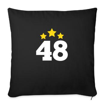 48 Years Star - 48th Anniversary Gift - Sofa pillowcase 17,3'' x 17,3'' (45 x 45 cm) - black - Front