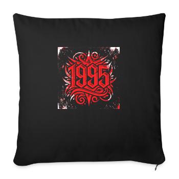 1995 legend happy Vintage Birthday Birth Year - Sofa pillowcase 17,3'' x 17,3'' (45 x 45 cm) - black - Front