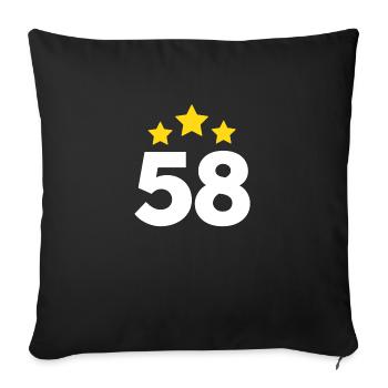58 Years Star - 58th Anniversary Gift - Sofa pillowcase 17,3'' x 17,3'' (45 x 45 cm) - black - Front