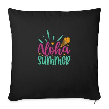 Aloha Summer - Sofa pillowcase 17,3'' x 17,3'' (45 x 45 cm) - black - Front