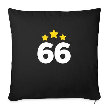 66 Years Star - 66th Anniversary Gift - Sofa pillowcase 17,3'' x 17,3'' (45 x 45 cm) - black - Front
