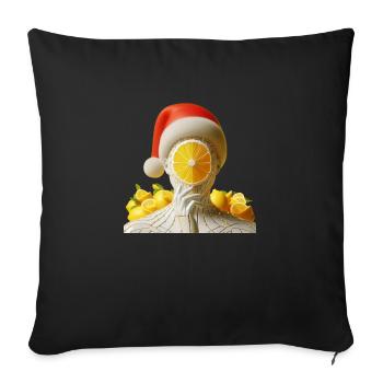 Cyber Père Noël Citron - Housse de coussin décorative 45 x 45 cm - noir - Devant