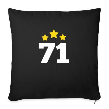 71 Years Star - 71st Anniversary Gift - Sofa pillowcase 17,3'' x 17,3'' (45 x 45 cm) - black - Front