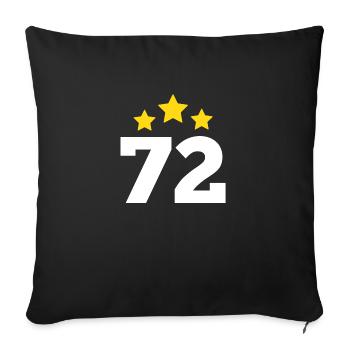 72 Years Star - 72nd Anniversary Gift - Sofa pillowcase 17,3'' x 17,3'' (45 x 45 cm) - black - Front