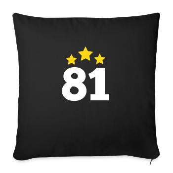 81 Year Old Star - 81st Anniversary Gift - Sofa pillowcase 17,3'' x 17,3'' (45 x 45 cm) - black - Front