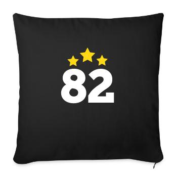 82 Years Star - 82nd Anniversary Gift - Sofa pillowcase 17,3'' x 17,3'' (45 x 45 cm) - black - Front
