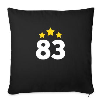 83 Years Star - 83rd Anniversary Gift - Sofa pillowcase 17,3'' x 17,3'' (45 x 45 cm) - black - Front