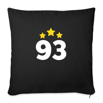 93 Years Star - 93rd Birthday Gift - Sofa pillowcase 17,3'' x 17,3'' (45 x 45 cm) - black - Front