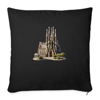 Sagrada Familia - Housse de coussin décorative 45 x 45 cm - noir - Devant
