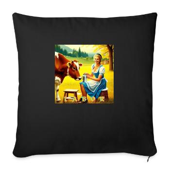 LABOR BAVARIA - Housse de coussin décorative 45 x 45 cm - noir - Devant