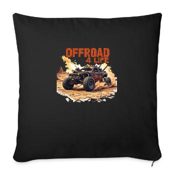 Offroad 4 Life 0022326 - Housse de coussin décorative 45 x 45 cm - noir - Devant