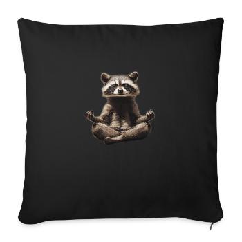 Meditation - Sofa pillowcase 17,3'' x 17,3'' (45 x 45 cm) - black - Front