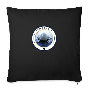 Statement - Lotus - Spread Love - Sofa pillowcase 17,3'' x 17,3'' (45 x 45 cm) - black - Front