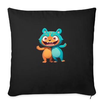 Forest Monster 0790895 - Sofa pillowcase 17,3'' x 17,3'' (45 x 45 cm) - black - Front