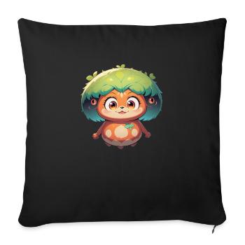Forest Monster 0790893 - Sofa pillowcase 17,3'' x 17,3'' (45 x 45 cm) - black - Front