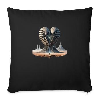 Steel Heart 634694 - Sofa pillowcase 17,3'' x 17,3'' (45 x 45 cm) - black - Front