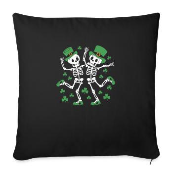 Dancing Skeletons Celebration - Sofa pillowcase 17,3'' x 17,3'' (45 x 45 cm) - black - Front
