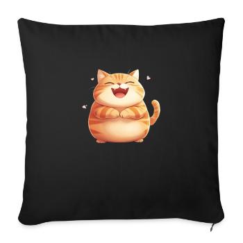 Feed Me Human, Cat lover shirt, Bags, Shirt, Tank - Sofa pillowcase 17,3'' x 17,3'' (45 x 45 cm) - black - Front