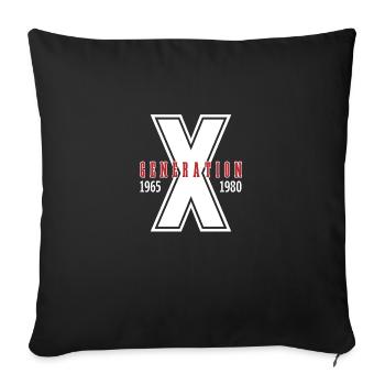 Generation X 1965-1980 - Sofakissenbezug 45 x 45 cm - Schwarz - Vorne