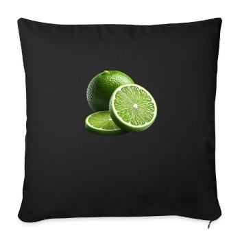 Lime - Sofa pillowcase 17,3'' x 17,3'' (45 x 45 cm) - black - Front