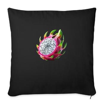 Dragon Fruit – Exotic Beauty - Sofa pillowcase 17,3'' x 17,3'' (45 x 45 cm) - black - Front